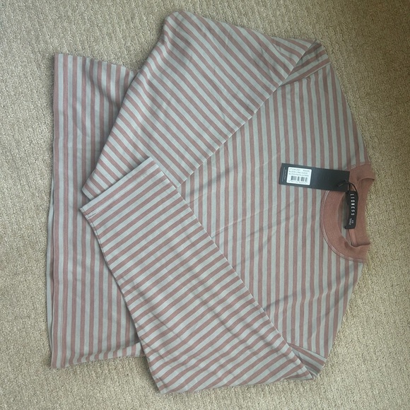 Lioness Long Sleeve Top - Pink and White Stripes - Picture 8 of 8